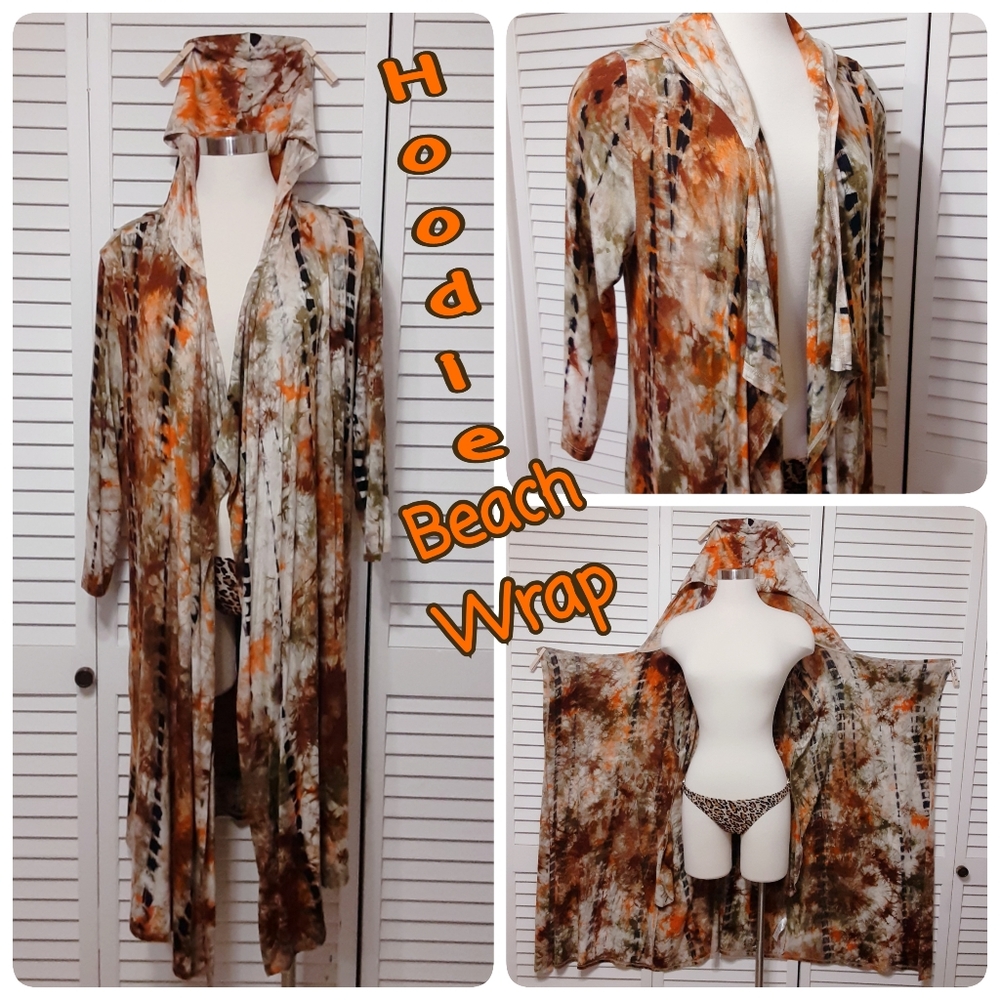 Beach Wrap Hoodie with Cell Phone & Key Pockets by Coin 1804 - Picture 16 of 16